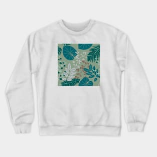 Tropical Leaves - Earthy Colors Crewneck Sweatshirt